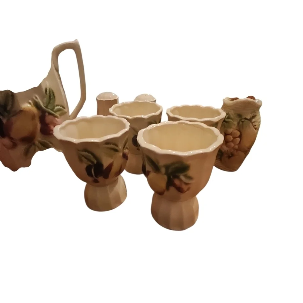 Royal Sealy Vintage Japanese Breakfast Set with Fruit Design
